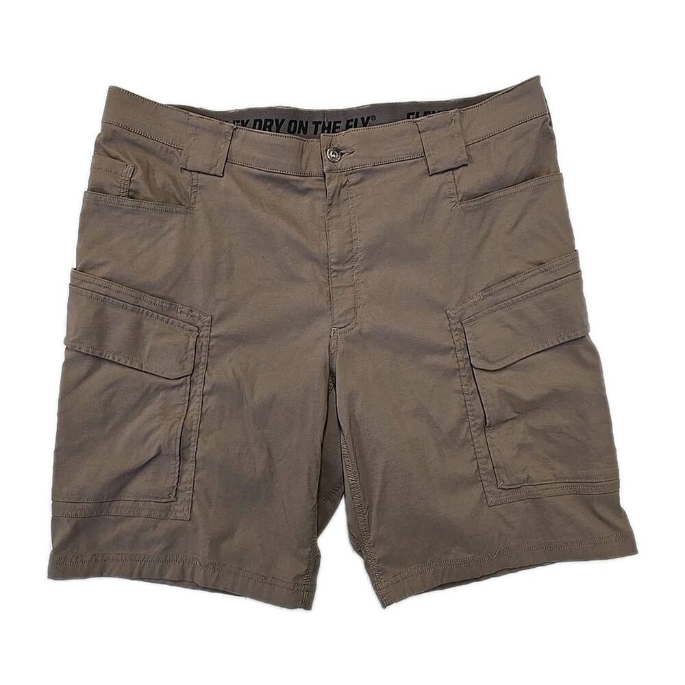 Duluth Trading Co Dry on the Fly Cargo Shorts Men 40 DuluthFlex 11" Inseam Brown